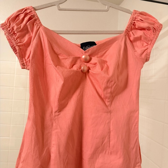 Collectif London Pink Top Size UK Med 12 US Size 8 - Picture 2 of 4